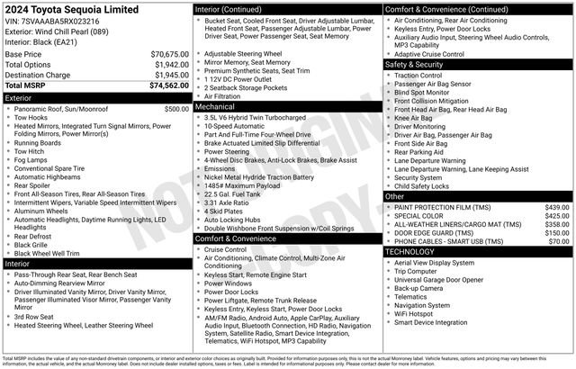 Used 2024 Toyota Sequoia Limited AWD/4WD image 24