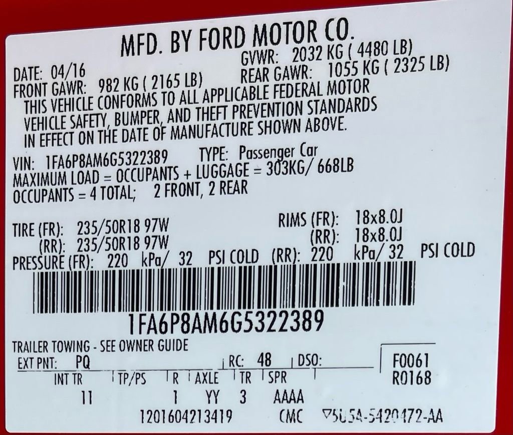 Used 2016 Ford Mustang Coupe w/ Equipment Group 051A image 34