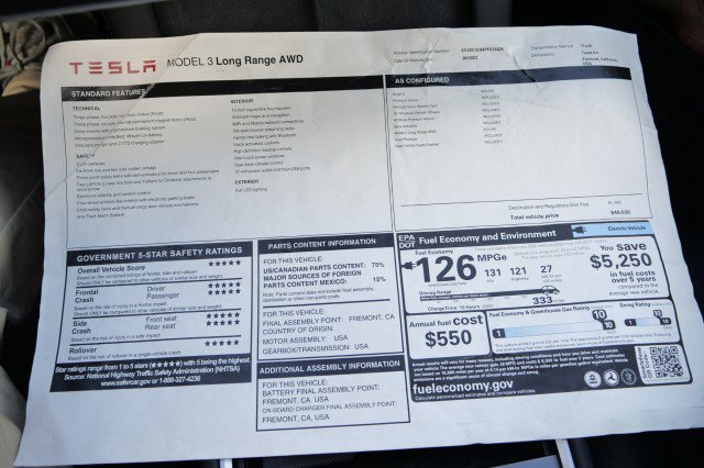 Used 2023 Tesla Model 3 Long Range AWD/4WD image 4