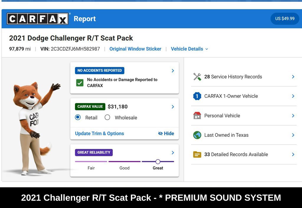 Used 2021 Dodge Challenger R/T Scat Pack w/ T/A Package RWD image 9