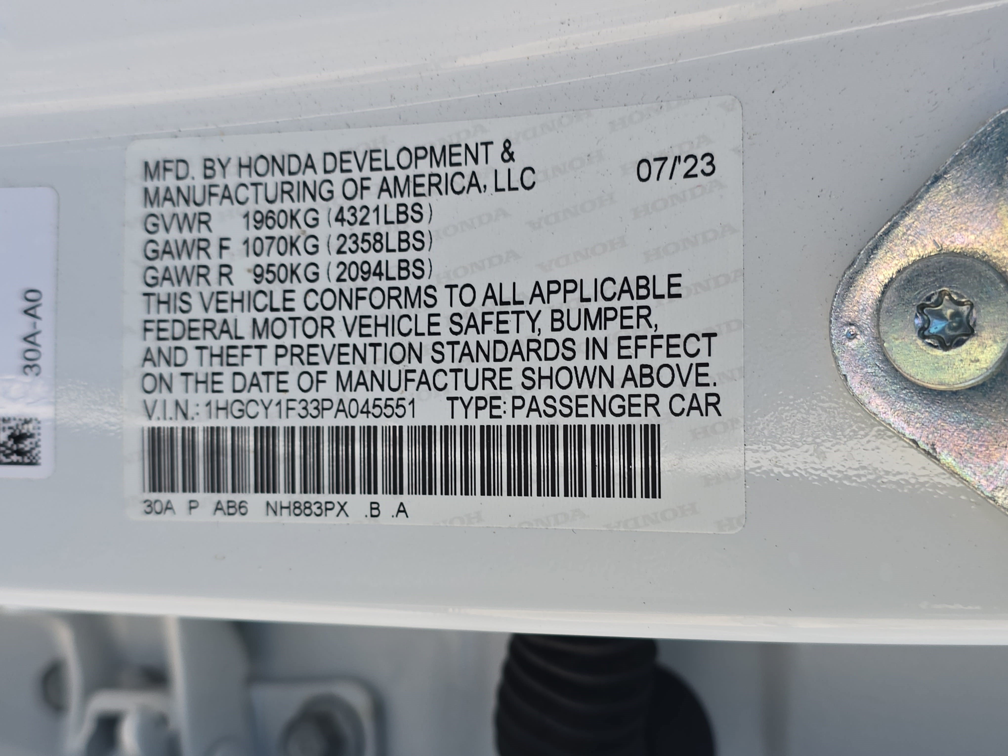 Used 2023 Honda Accord EX image 36