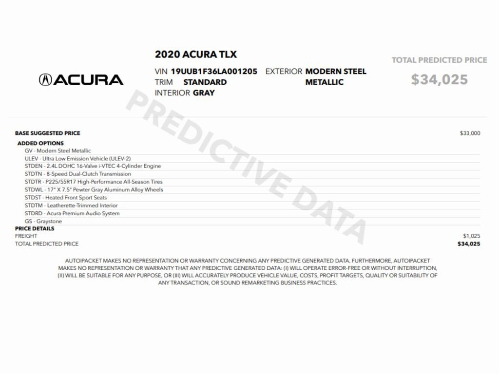 Used 2020 Acura TLX 2.4L image 2