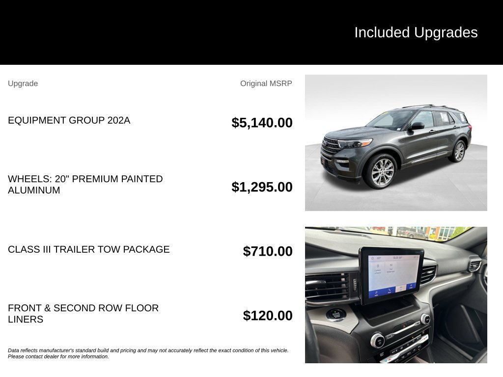 Used 2020 Ford Explorer XLT w/ Equipment Group 202A AWD/4WD image 7