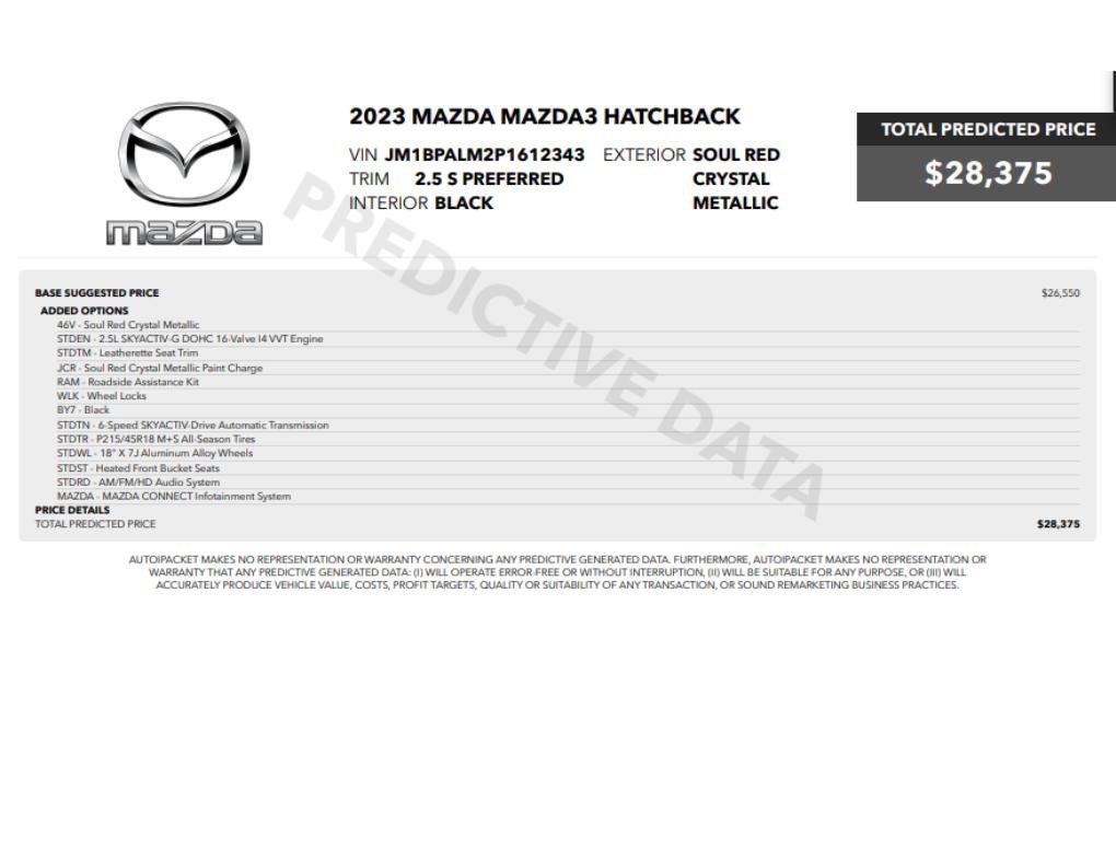 Used 2023 MAZDA MAZDA3 s FWD image 2