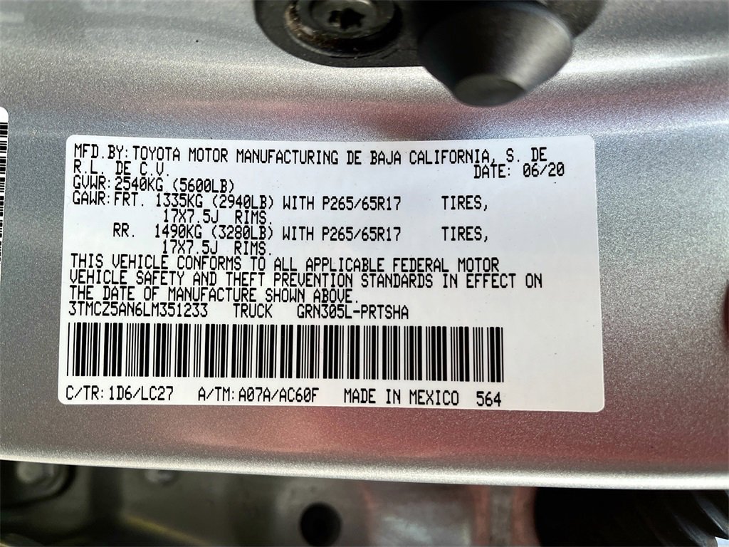 Used 2020 Toyota Tacoma TRD Sport w/ TRD Premium Sport Package image 29