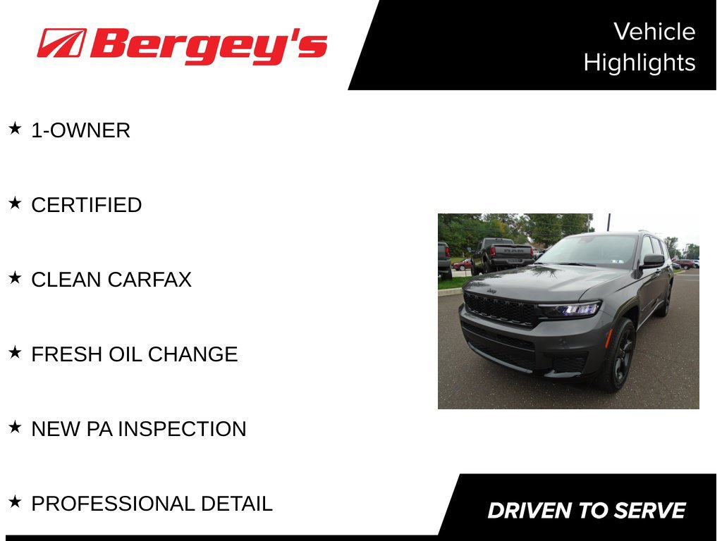 Certified 2025 Jeep Grand Cherokee L Altitude AWD/4WD image 5