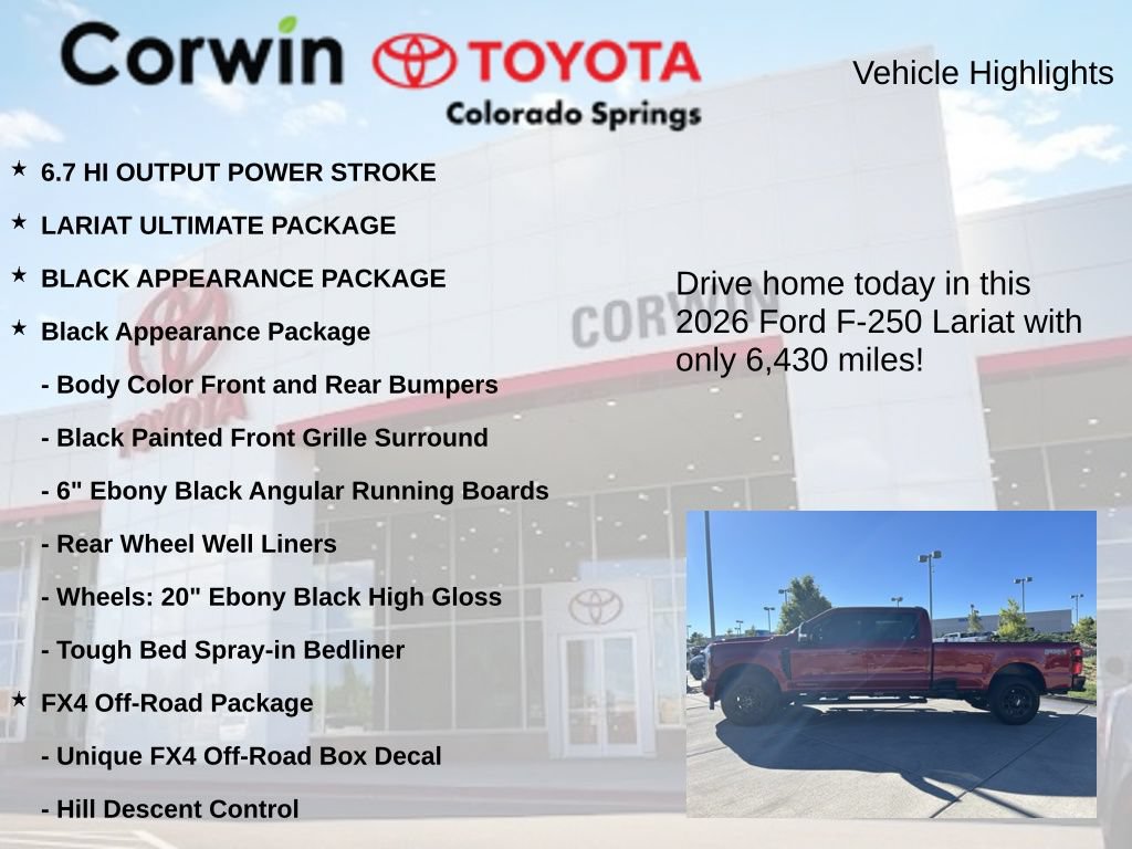 Used 2026 Ford F250 Lariat w/ Black Appearance Package AWD/4WD image 7