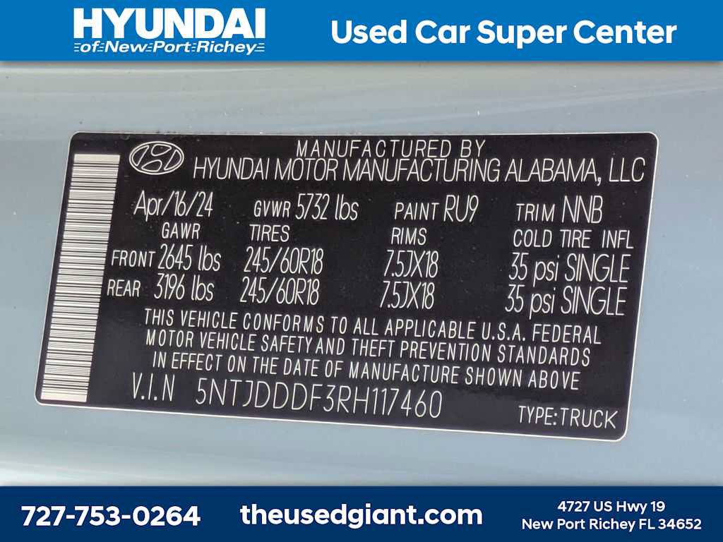 Certified 2024 Hyundai Santa Cruz XRT AWD/4WD image 38