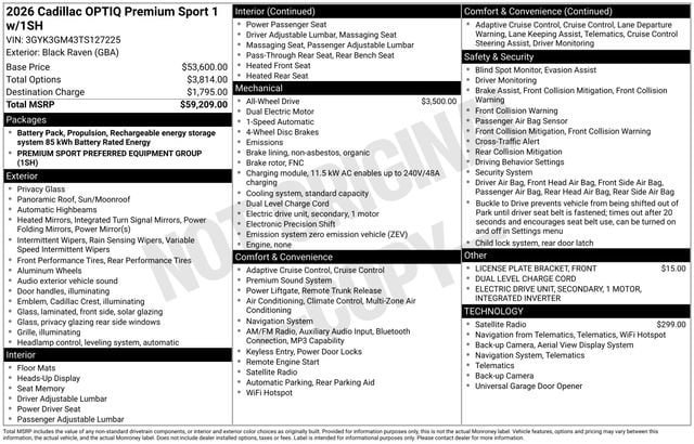 New 2026 Cadillac Optiq Sport 2 AWD/4WD image 27