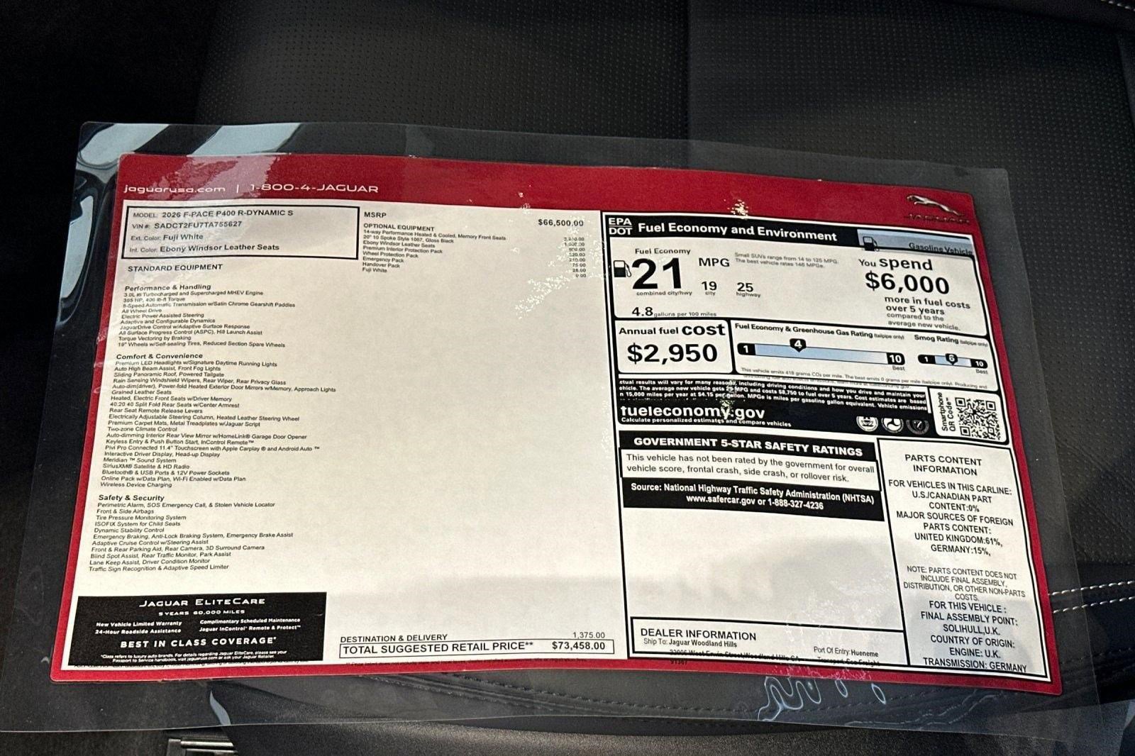 New 2026 Jaguar F-PACE R-Dynamic S image 26