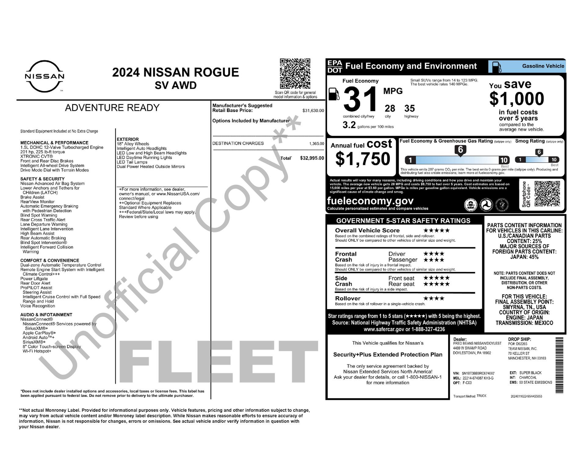 Used 2024 Nissan Rogue SV AWD/4WD image 43