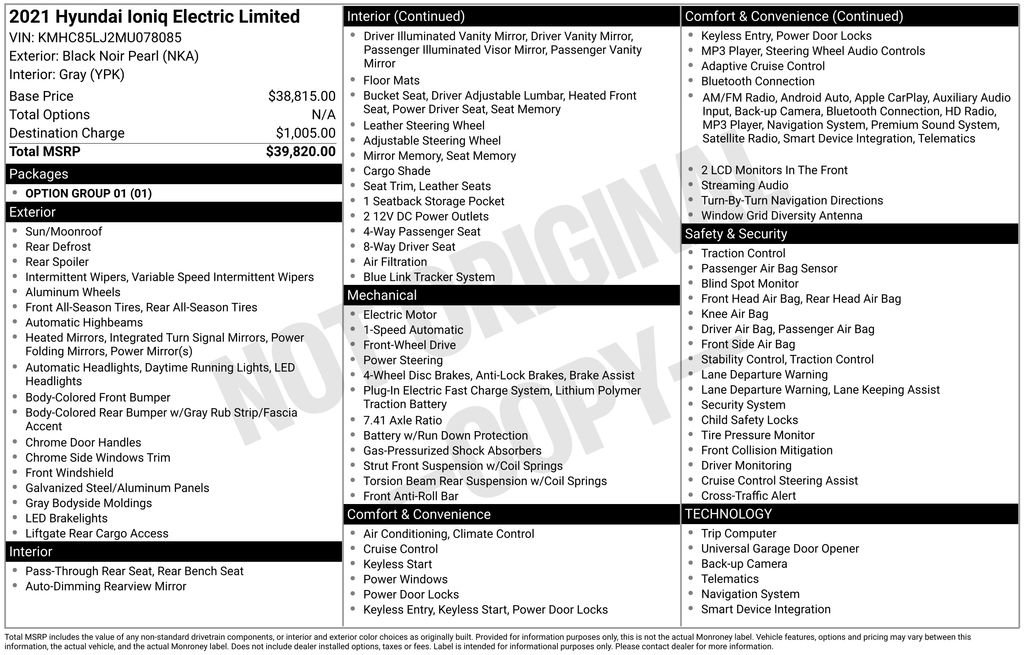 Used 2021 Hyundai Ioniq Limited image 41