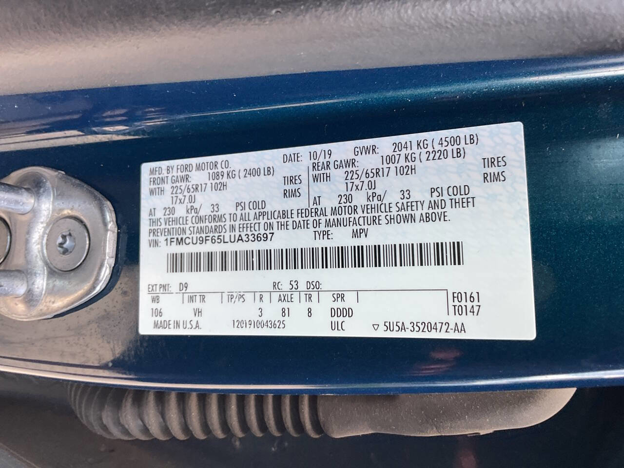 Used 2020 Ford Escape S image 19