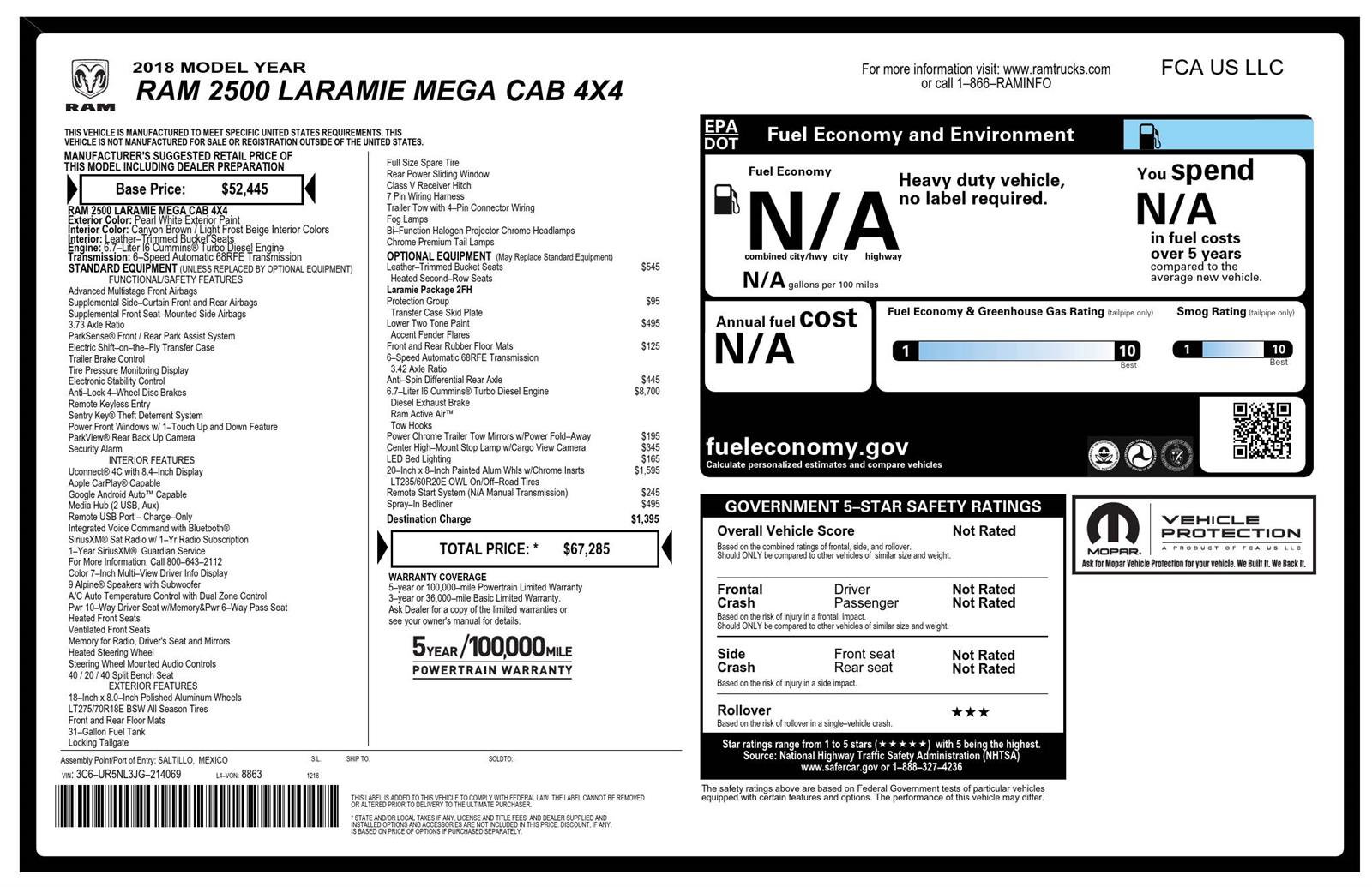 Used 2018 RAM 2500 Laramie w/ Protection Group image 38