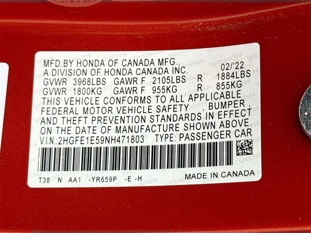 Used 2022 Honda Civic Si image 31