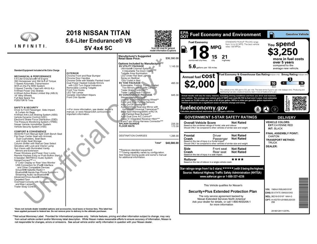 Used 2018 Nissan Titan SV w/ SV Utility Package image 4