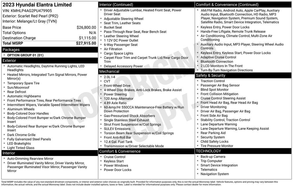 Used 2023 Hyundai Elantra Limited image 6