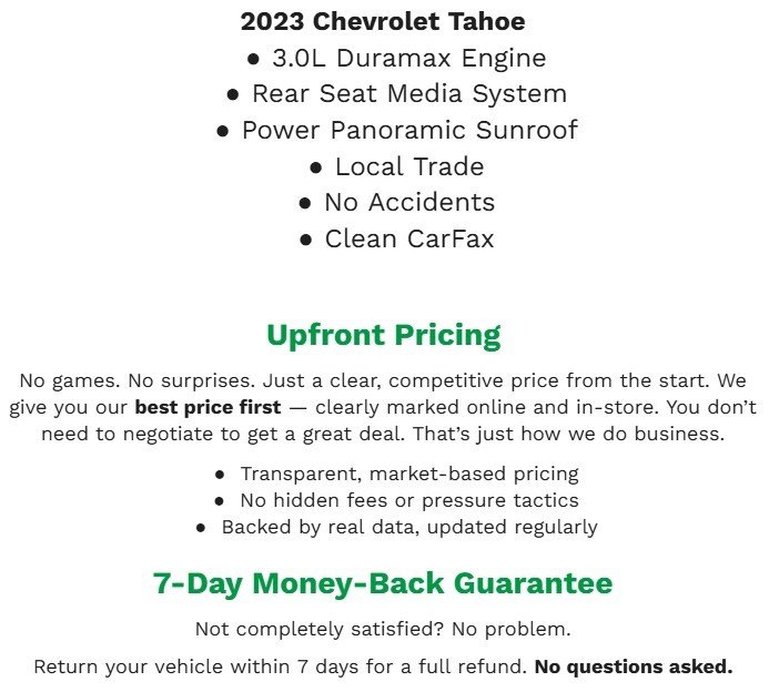 Used 2023 Chevrolet Tahoe LT image 2