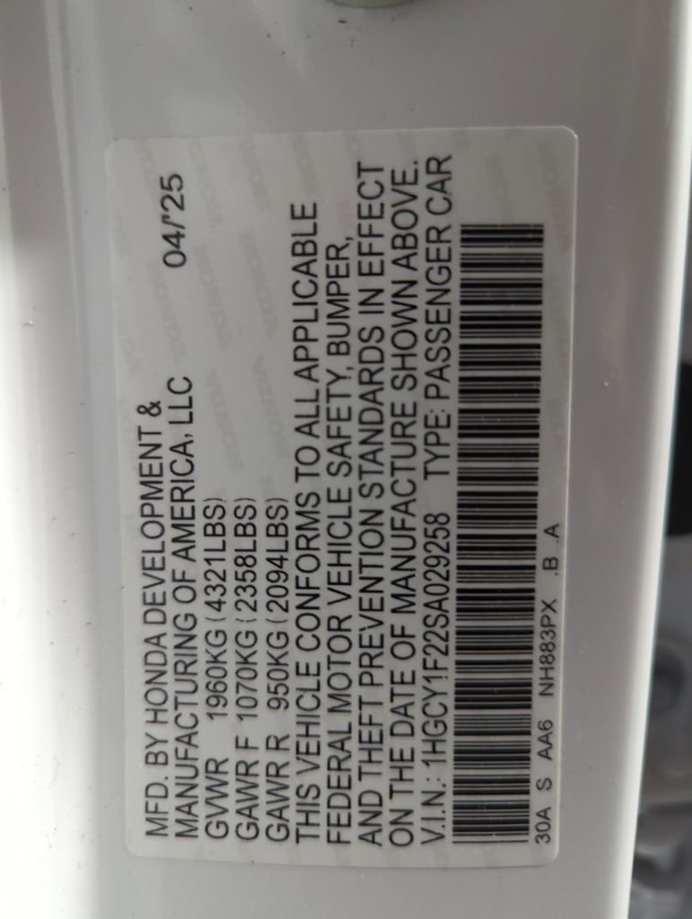 Certified 2025 Honda Accord LX image 25