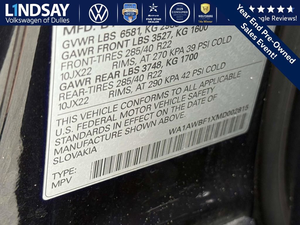 Used 2021 Audi SQ8 Premium Plus w/ SQ8 Black Optic Package image 26