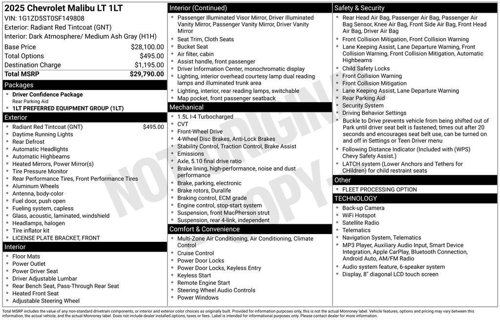 Used 2025 Chevrolet Malibu LT FWD image 34