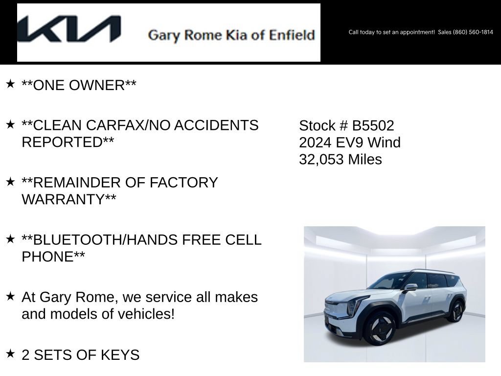 Certified 2024 Kia EV9 Wind AWD/4WD image 8