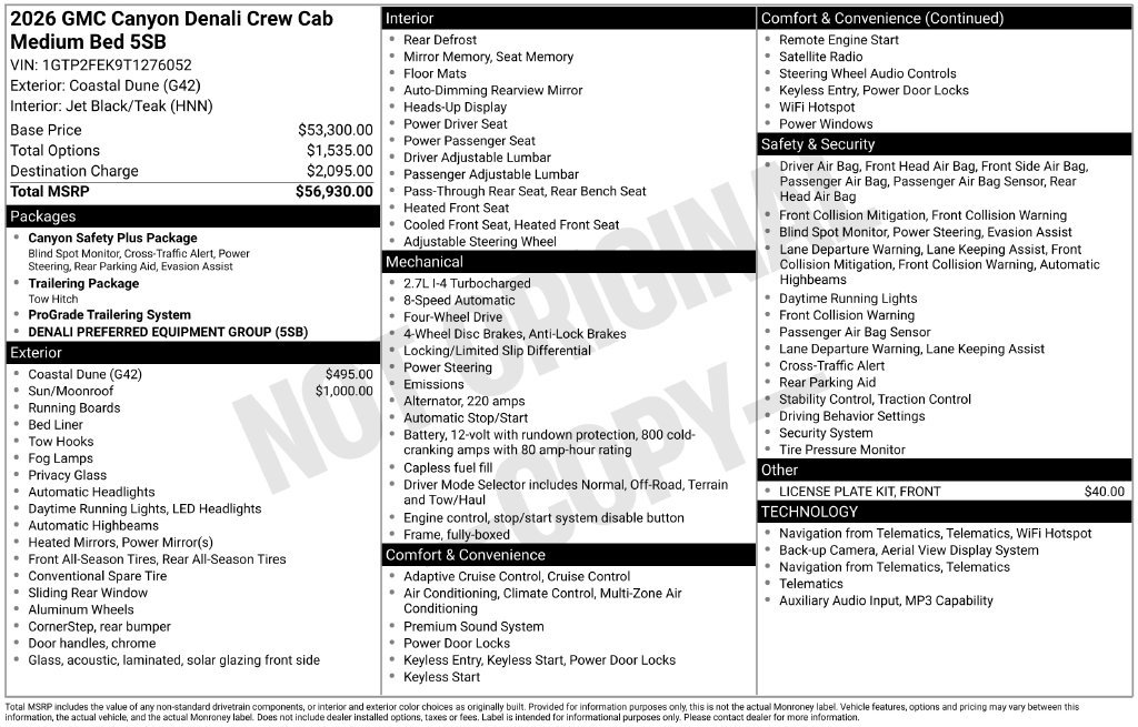 New 2026 GMC Canyon Denali AWD/4WD image 5