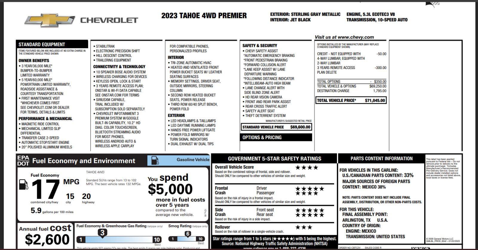 Used 2023 Chevrolet Tahoe Premier image 4