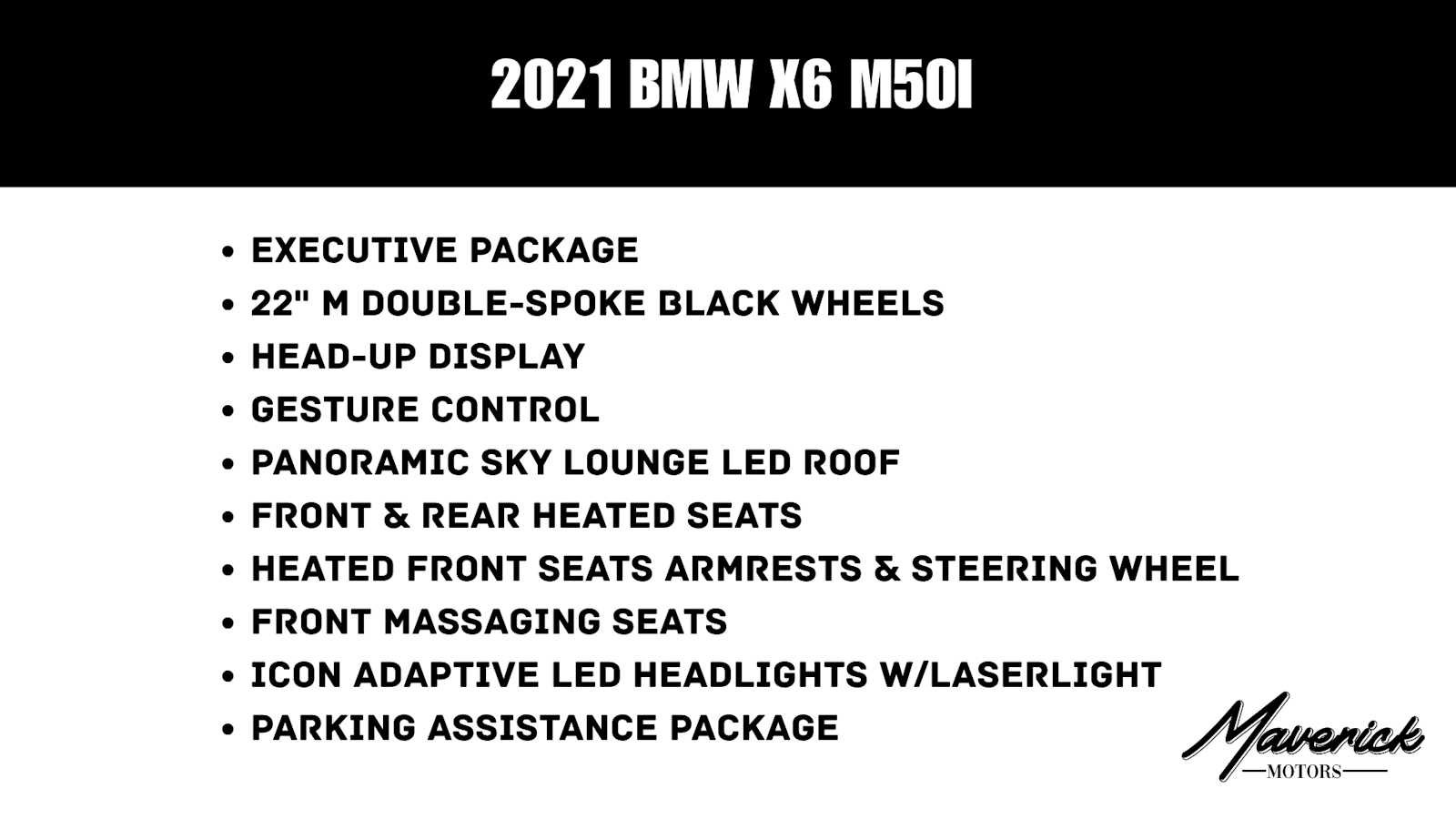 Used 2021 BMW X6 M50i w/ Executive Package image 58