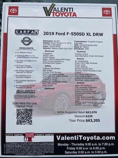 Used 2019 Ford F550 4x4 Regular Cab Super Duty image 33