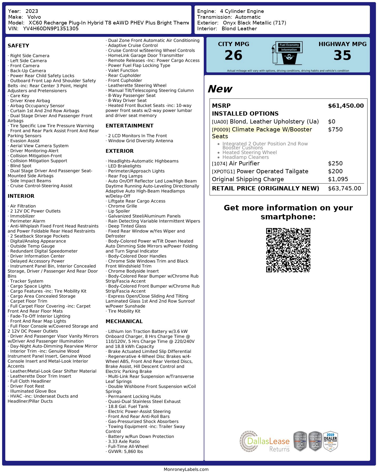 Used 2023 Volvo XC60 T8 Plus w/ Protection Package Premier image 2