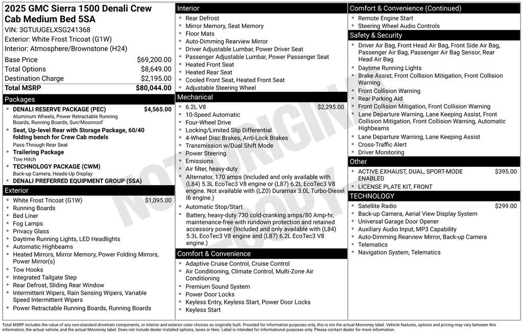 Used 2025 GMC Sierra 1500 Denali w/ Denali Reserve Package AWD/4WD image 9
