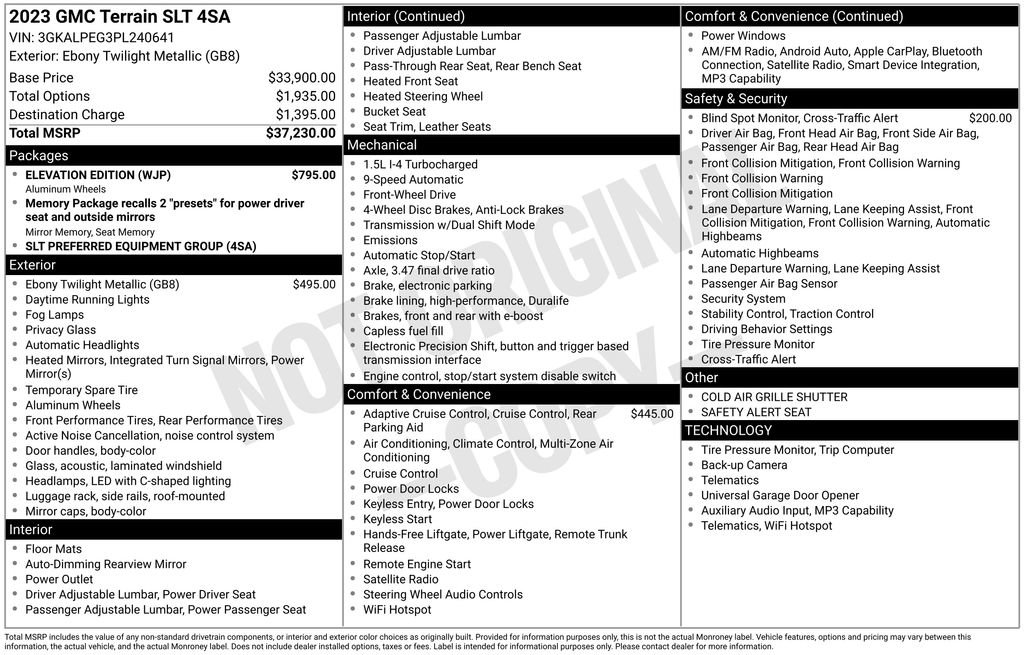 Certified 2023 GMC Terrain SLT w/ Elevation Edition FWD image 32