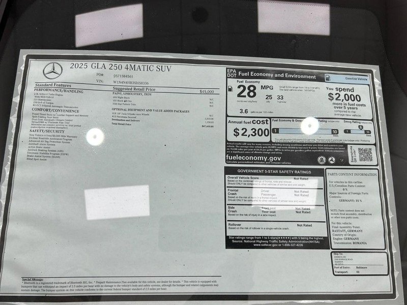 New 2025 Mercedes-Benz GLA 250 4MATIC image 4