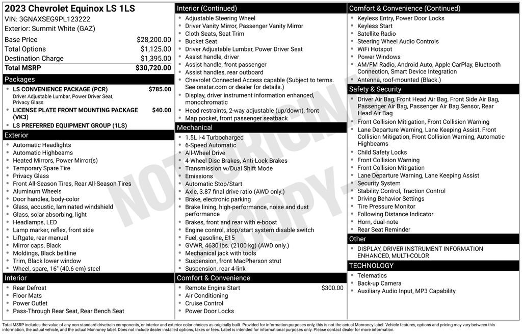 Used 2023 Chevrolet Equinox LS w/ LS Convenience Package AWD/4WD image 13