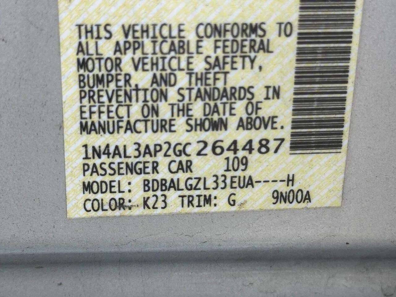 Used 2016 Nissan Altima 2.5 S w/ Power Driver Seat Package FWD image 9