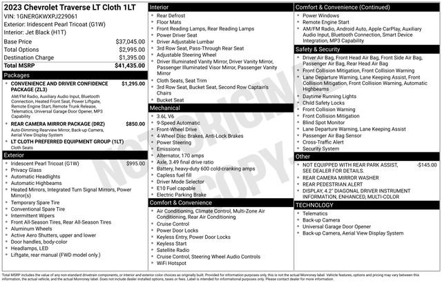 Used 2023 Chevrolet Traverse LT image 16