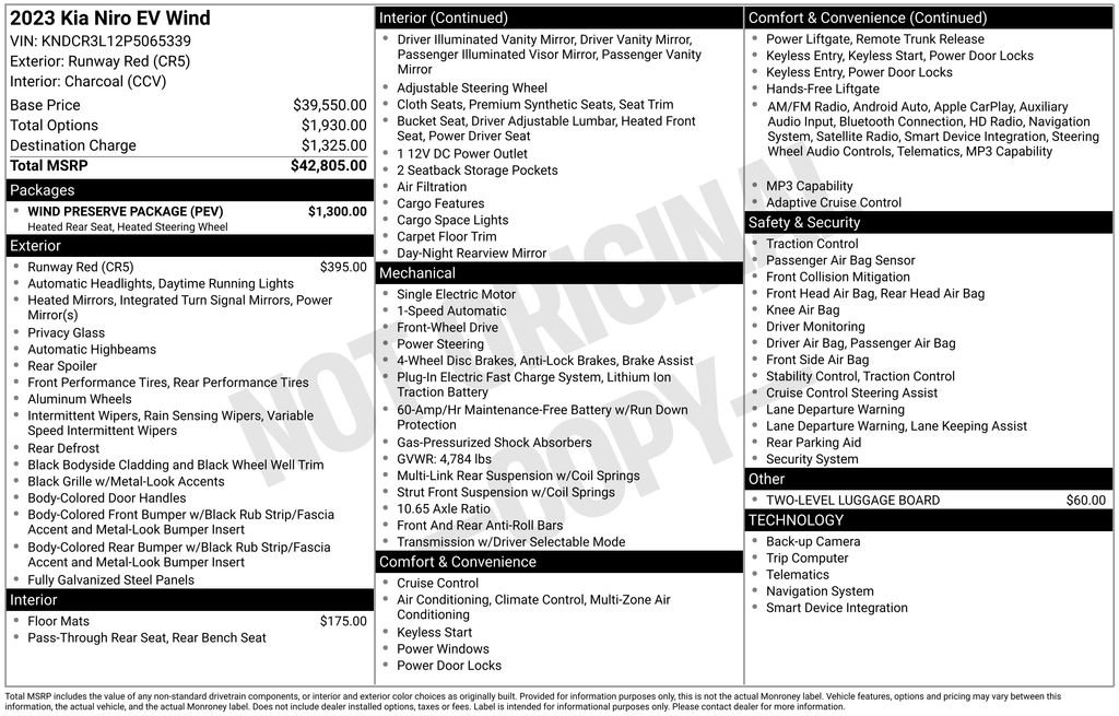 Used 2023 Kia Niro Wind w/ Wind Preserve Package FWD image 5