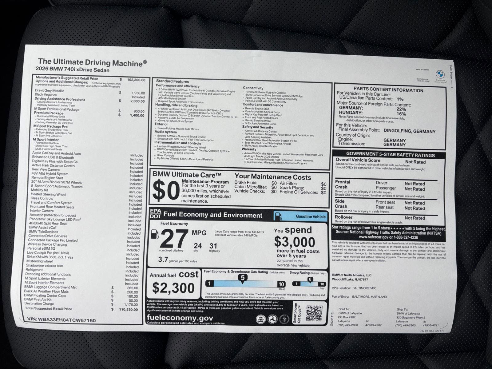 New 2026 BMW 740i xDrive AWD/4WD image 30