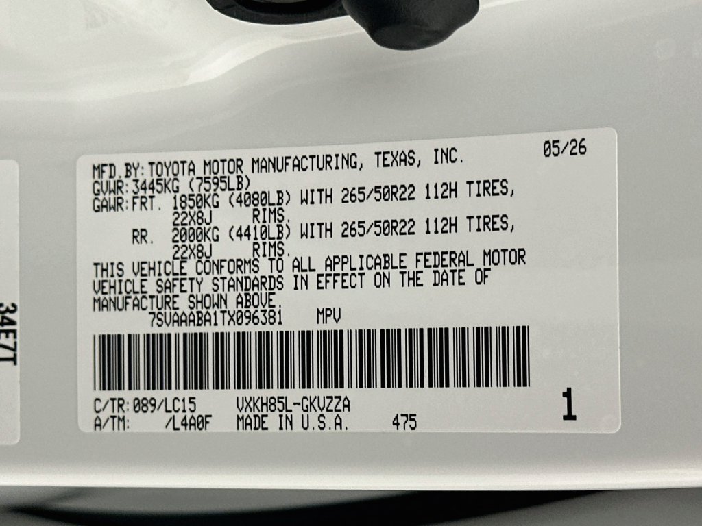 Certified 2026 Toyota Sequoia Capstone AWD/4WD image 34