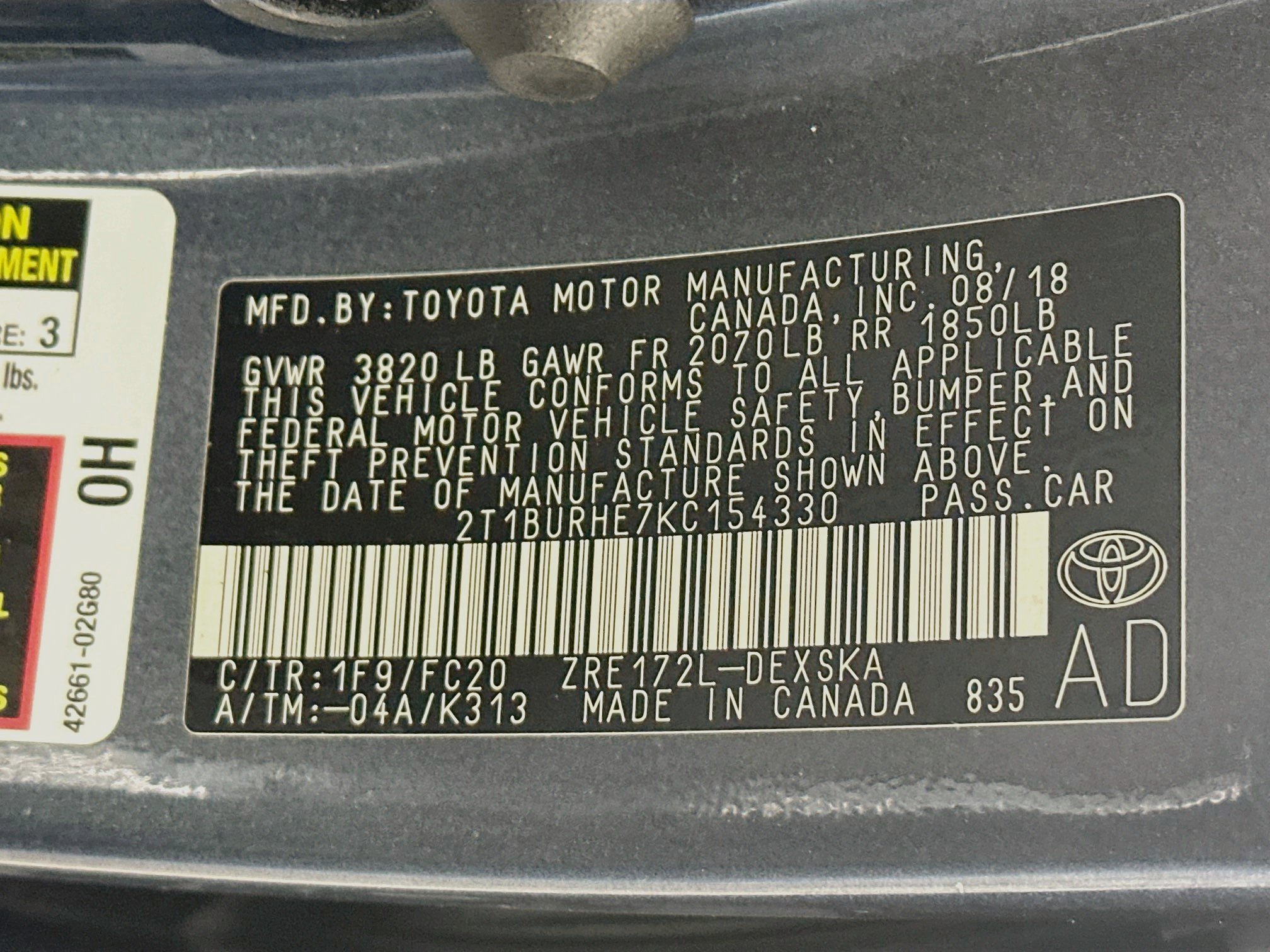 Used 2019 Toyota Corolla SE w/ Carpet Mat Package (TMS) FWD image 12