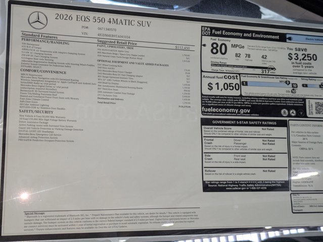 New 2026 Mercedes-Benz EQS 550 4MATIC SUV image 19