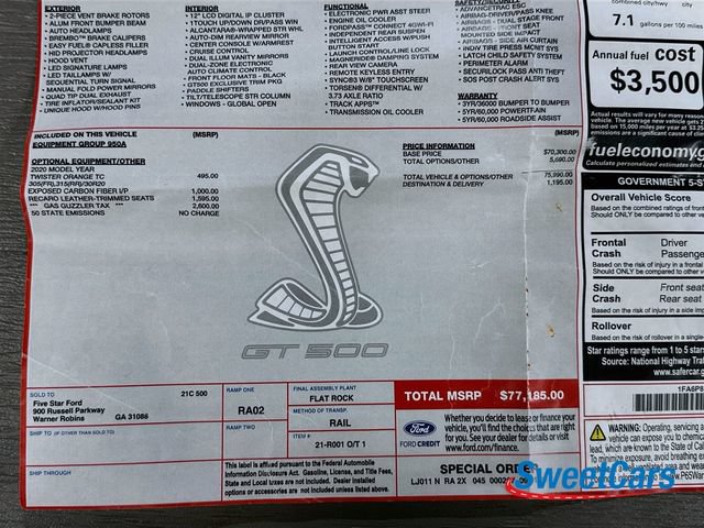 Used 2020 Ford Mustang Shelby GT500 RWD image 49