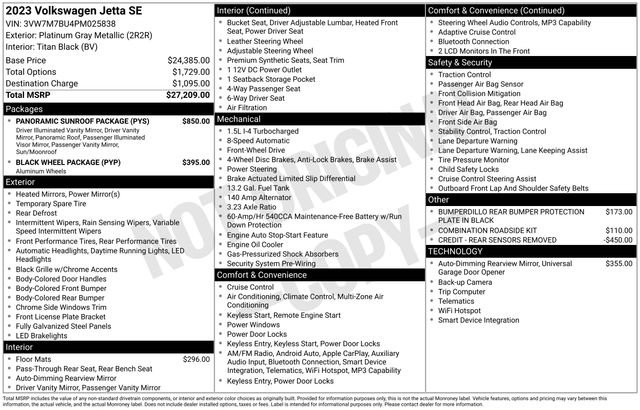 Used 2023 Volkswagen Jetta SE w/ Panoramic Sunroof Package image 7