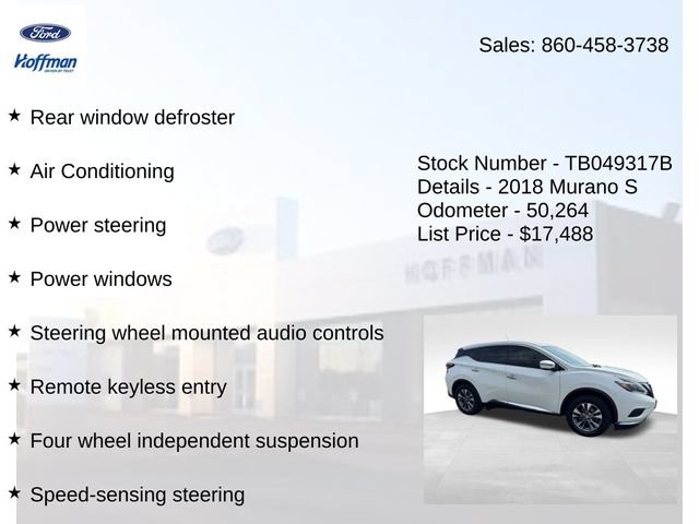 Used 2018 Nissan Murano S AWD/4WD image 10