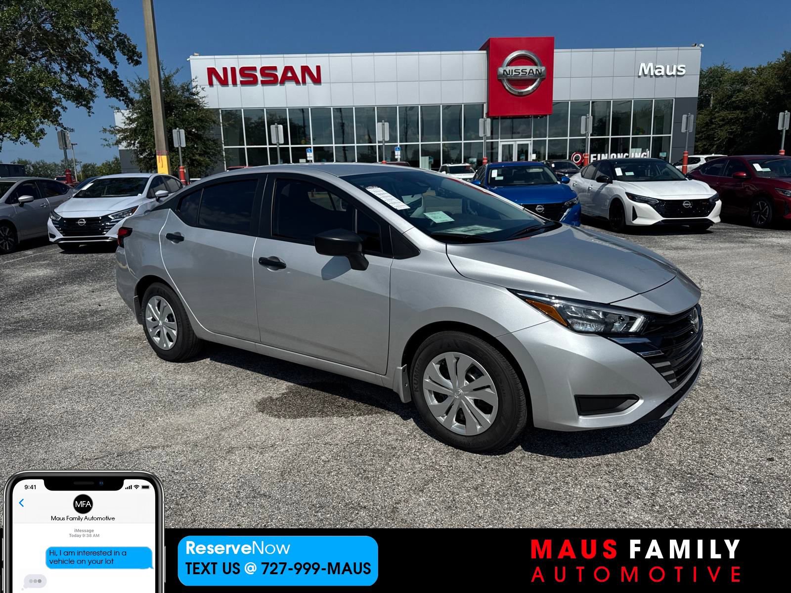 New 2025 Nissan Versa S w/ Trunk Package