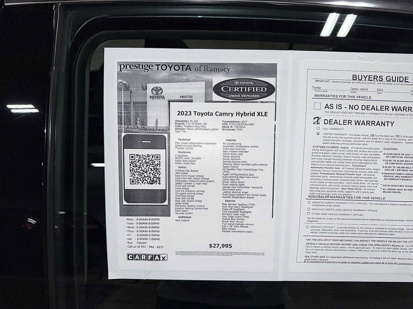 Certified 2023 Toyota Camry XLE FWD image 13
