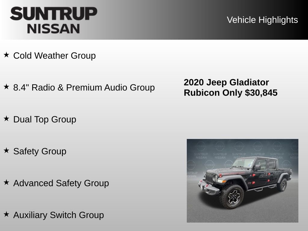 Used 2020 Jeep Gladiator Rubicon w/ Dual Top Group image 16