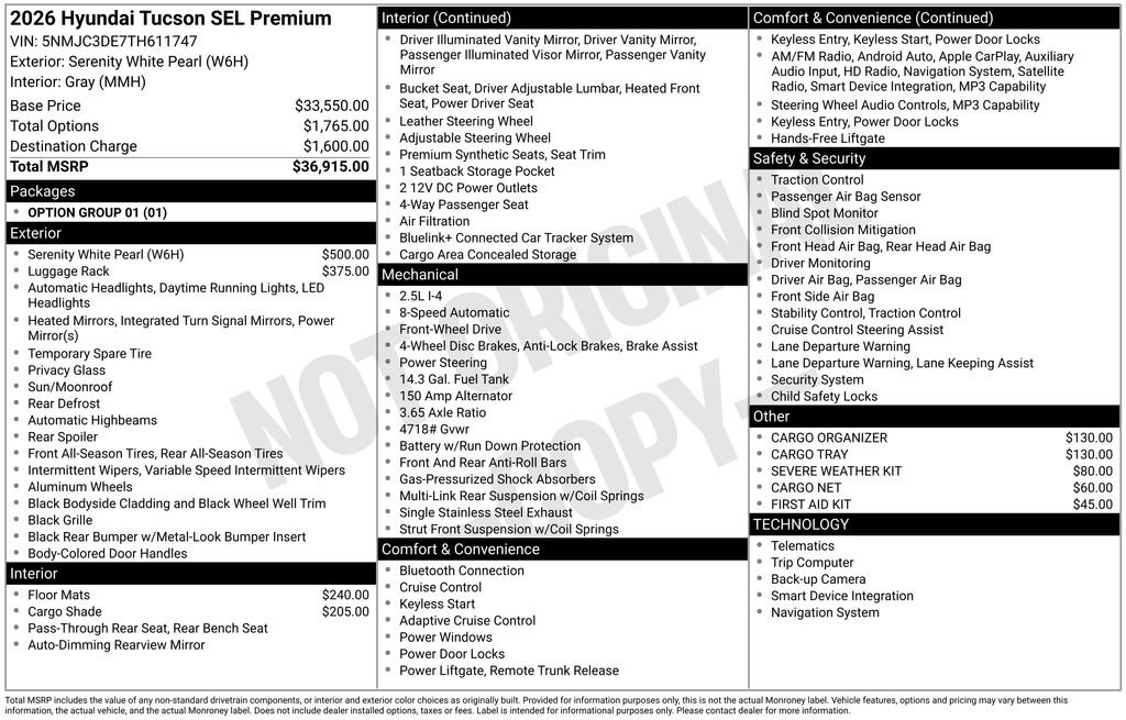 Certified 2026 Hyundai Tucson SEL image 37
