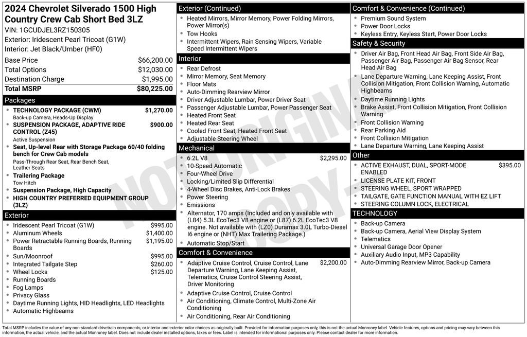 Used 2024 Chevrolet Silverado 1500 High Country w/ Technology Package AWD/4WD image 25